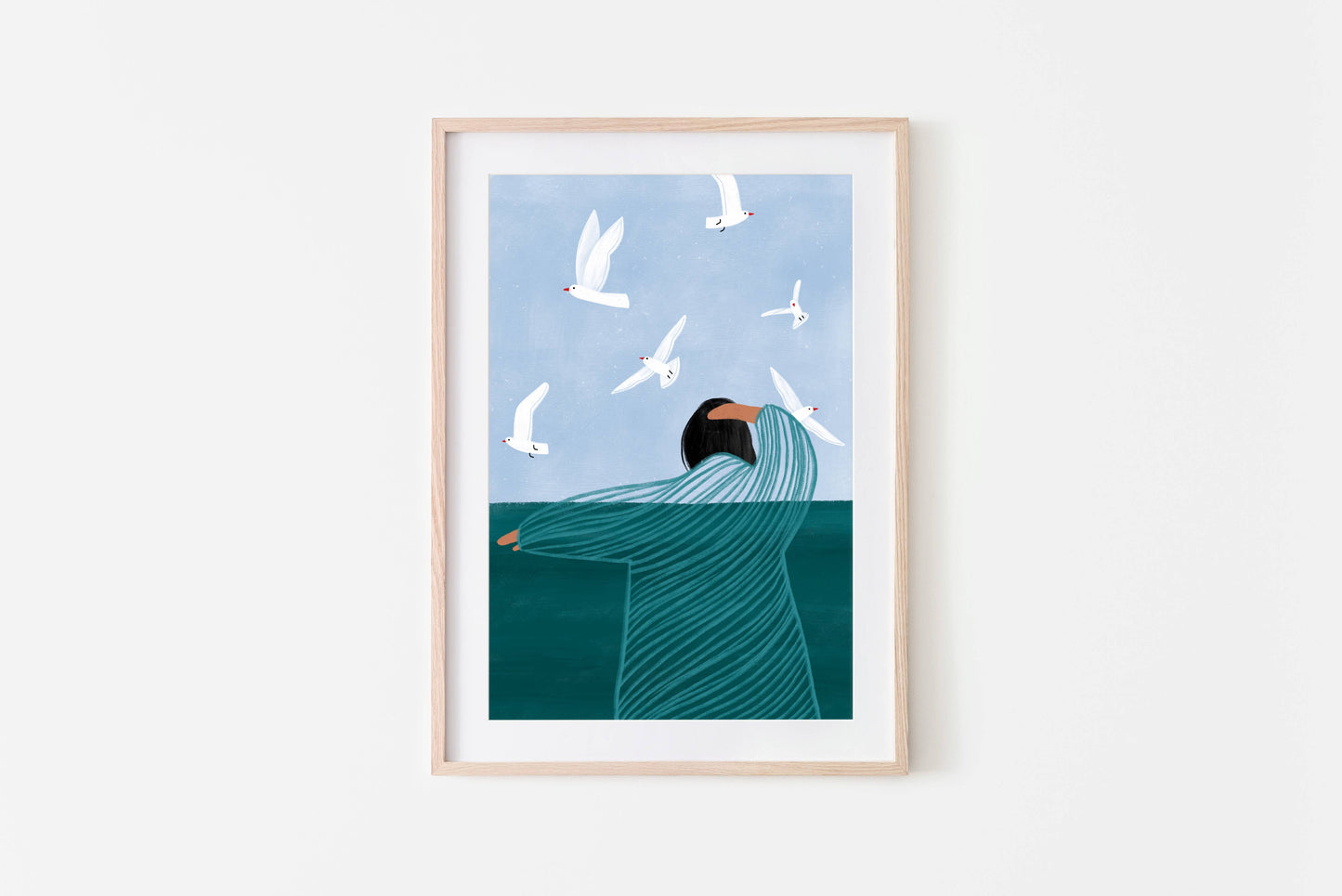 Seaside A3 art print