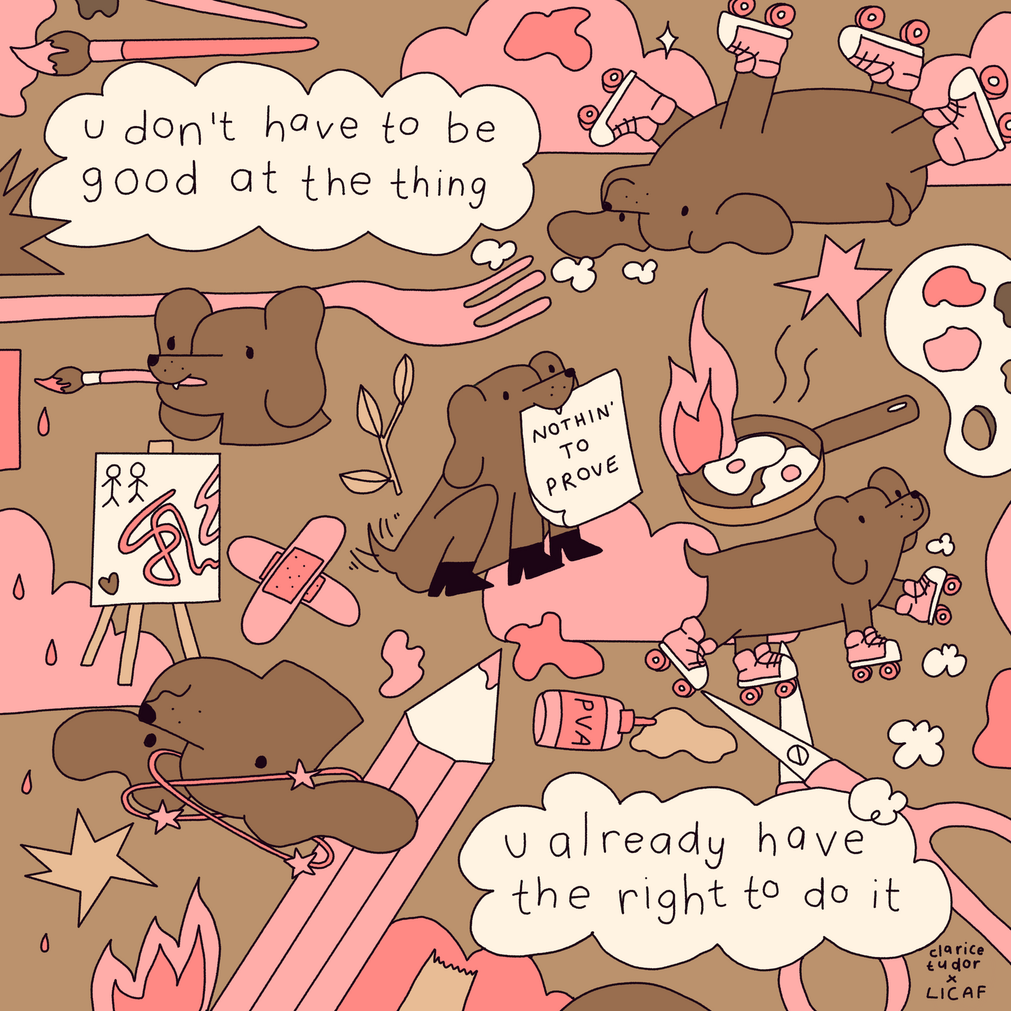Do the thing comic postcard print