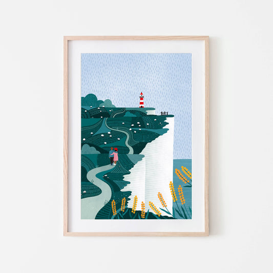 White cliffs of Dover A3 art print