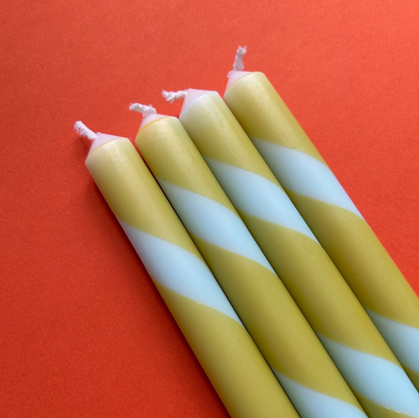 Twisted stripe candles | Mint and lime