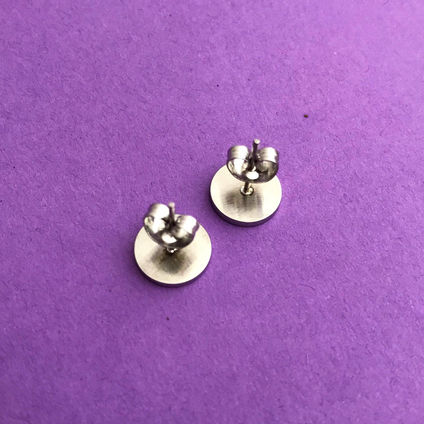 Bright colour wheel stud earrings