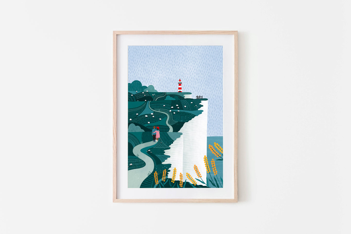 White cliffs of Dover A3 art print