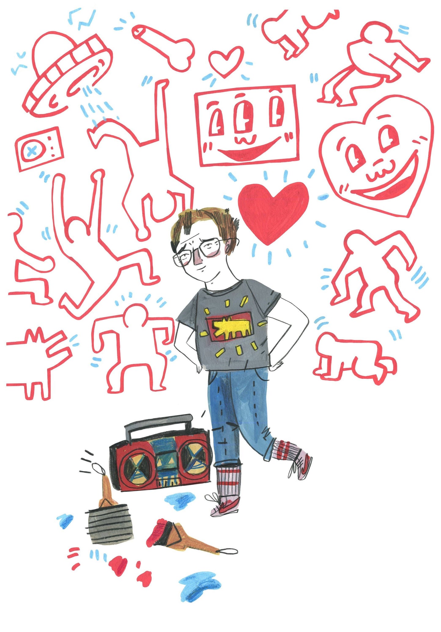 Keith Haring A4 print