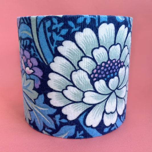 Blue and purple retro fabric lampshade