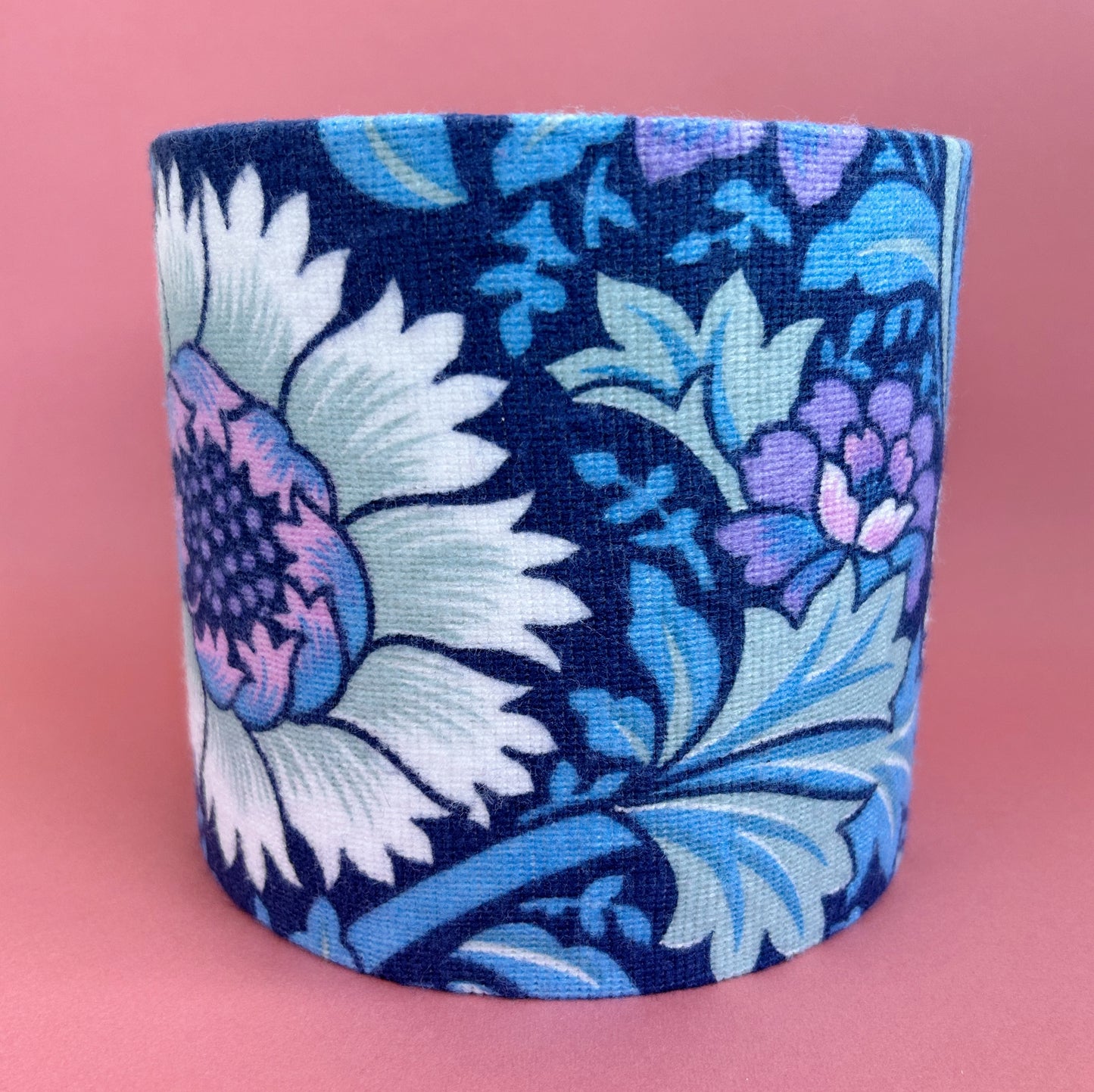 Blue and purple retro fabric lampshade