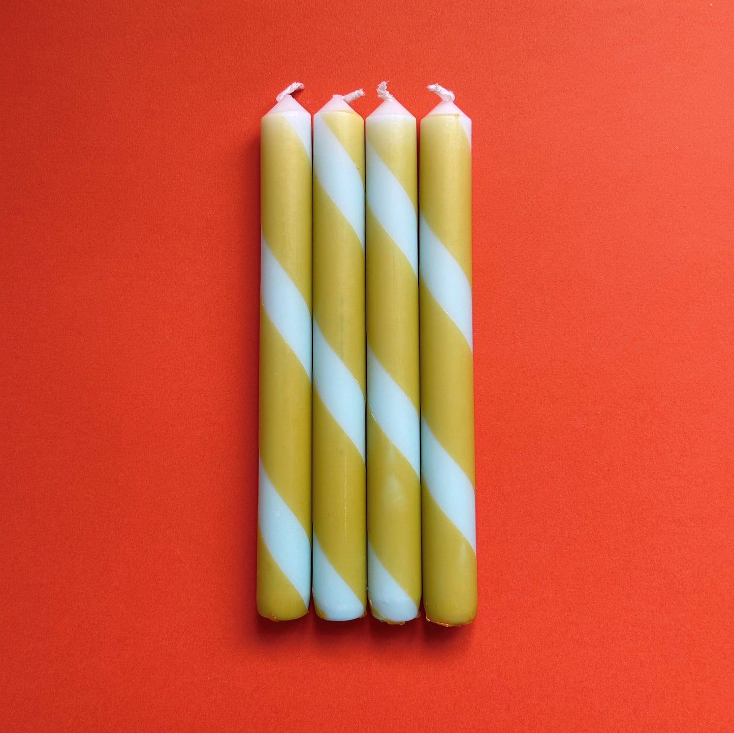 Twisted stripe candles | Mint and lime