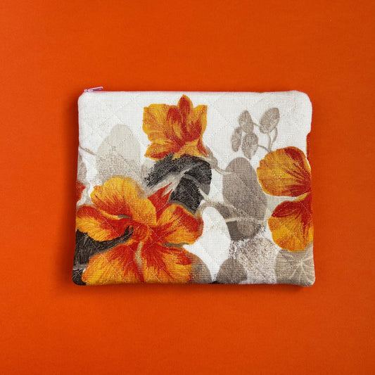 Vintage fabric quilted pouch
