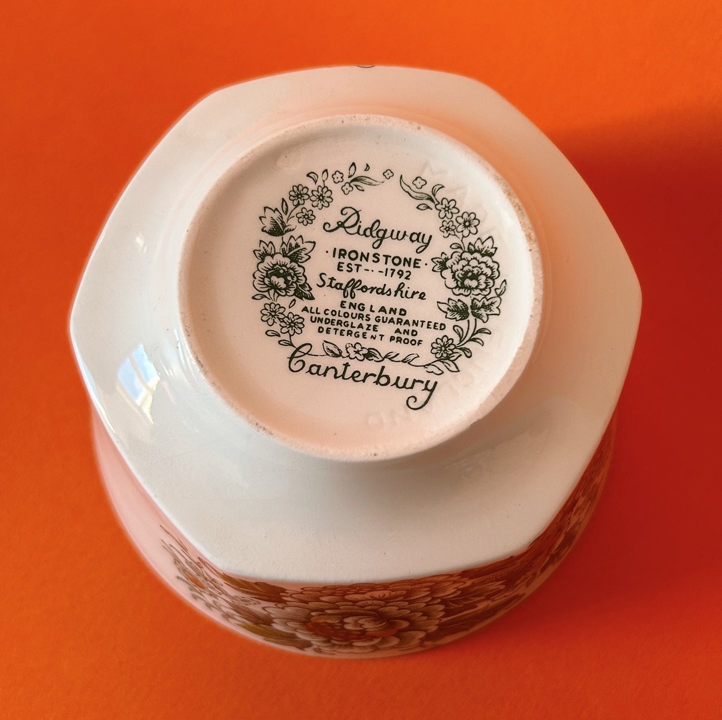 1960s Staffordshire Ridgway Canterbury bowl