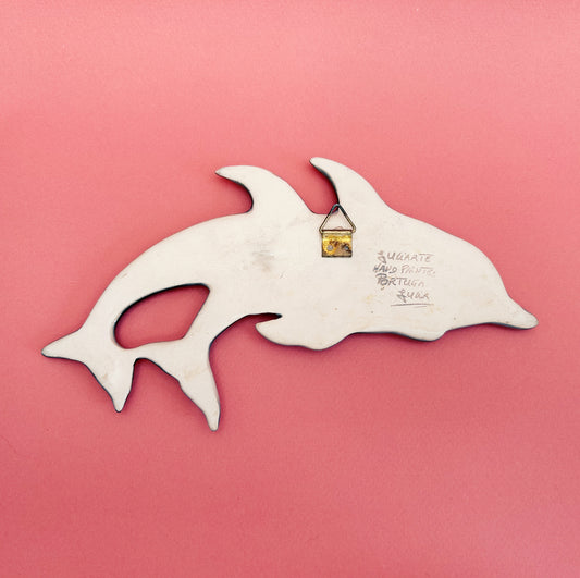 Ceramic dolphin wall hanging