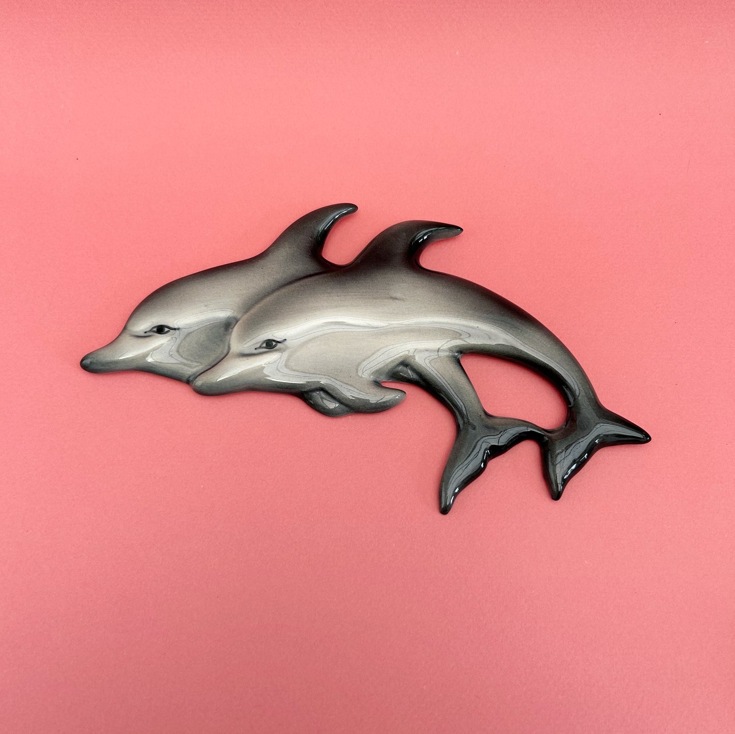Ceramic dolphin wall hanging