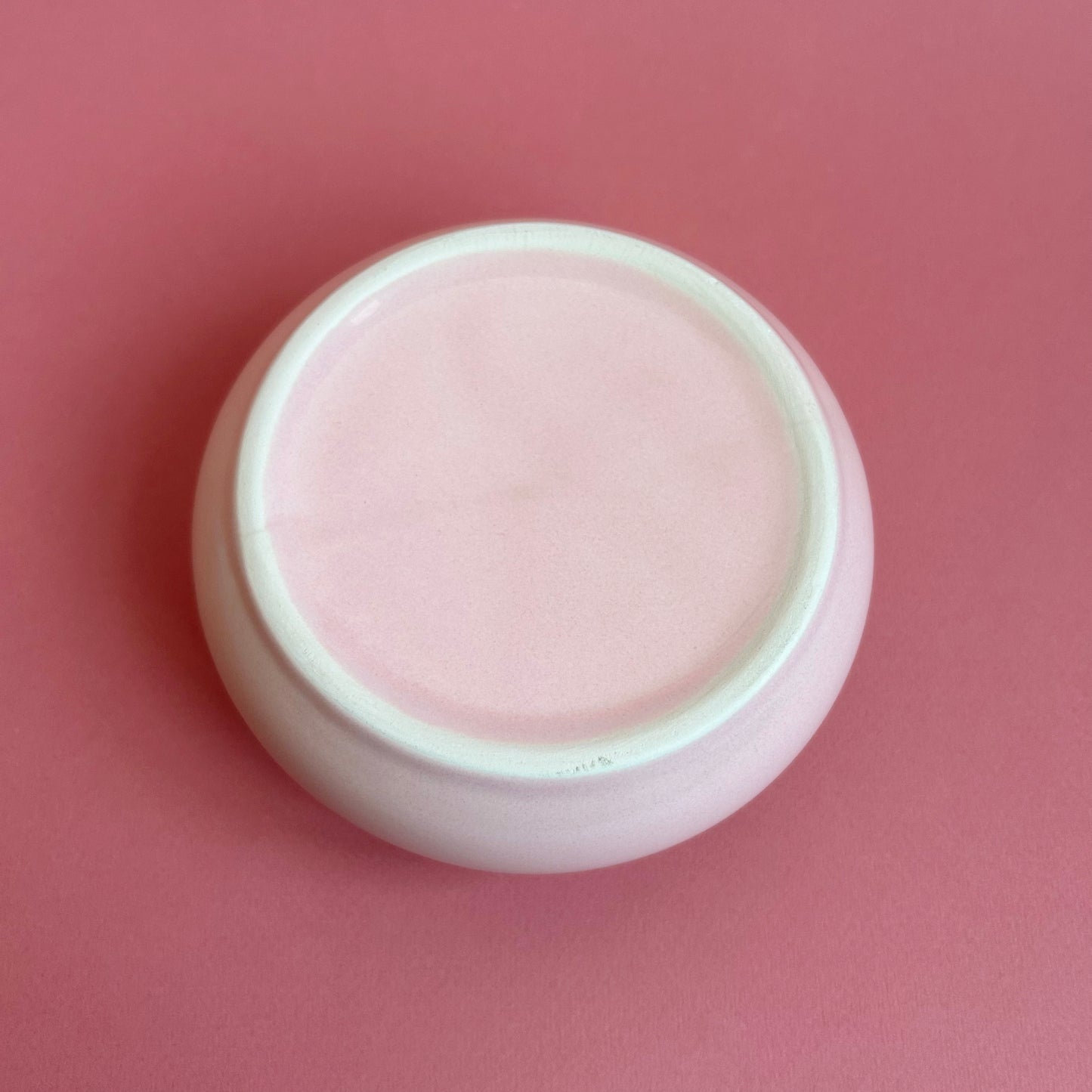 Vintage pink ceramic planter