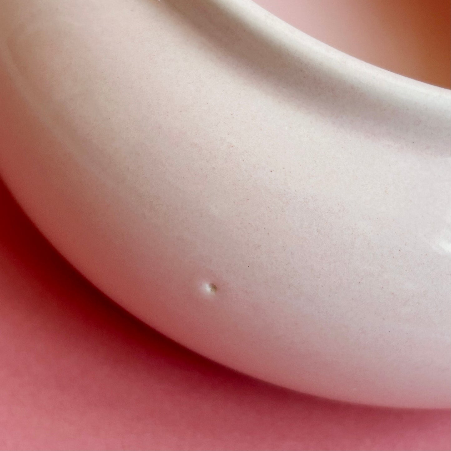 Vintage pink ceramic planter