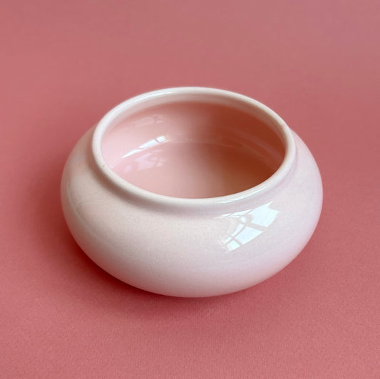 Vintage pink ceramic planter